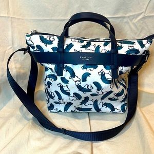 Radley London Scottish Terrier Nylon Tote Bag; Outside Slip Pocket; barely used